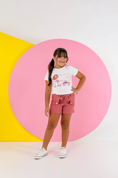 Conjunto malha short loved nude - comprar online