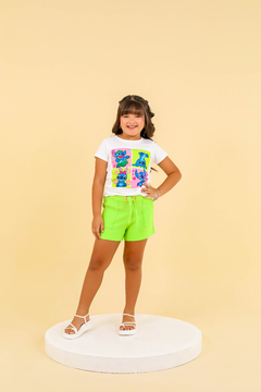 Conjunto malha short stitch verde cana - comprar online