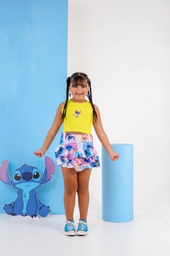 Conjunto cropped malha amarelo - loja online