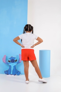Imagem do Conjunto short malha coração laranja