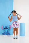 Conjunto cropped malha azul - comprar online