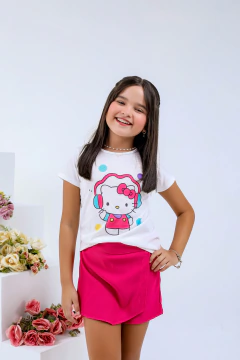 Conjunto malha hello kitty pink na internet