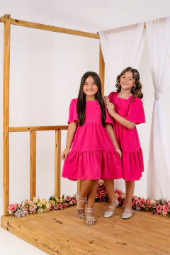 Vestido Maite liso pink - comprar online