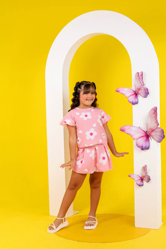 Conjunto Luana florzinha chiclete - comprar online