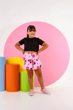 Conjunto short-saia minnie preto - comprar online