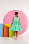 Vestido 2 laços liso verde - comprar online