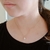 Colar ponto luz em zirconia gota