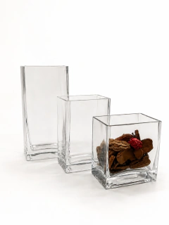 Vaso em vidro transparente