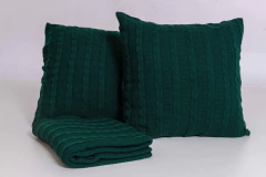 Manta sofá Tricô Pezeira cama Queen com 2 capas de almofadas