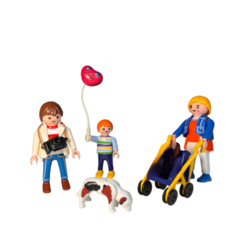 Família Pais Filhos e Cachorro - Boneco Playmobil - Bonecos para Constelação Familiar