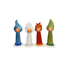 Kit Representantes 4 Elementos - Bonecos para Constelação Familiar na Água