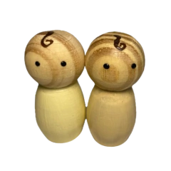 Representante Bebê 4,7cm - Unidade - Bonecos Grandes de Madeira Bert - Bonecos para Constelação Familiar