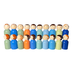 Kit de 50 Bonecos pequenos de Madeira -Bert- Bonecos para Constelação Familiar