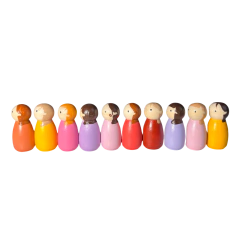 Image of Kit de 50 Bonecos pequenos de Madeira -Bert- Bonecos para Constelação Familiar