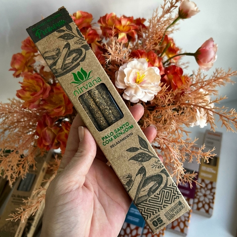 Incenso Natural Premium Nirvana Palo Santo com Benjoim – Relaxamento - comprar online