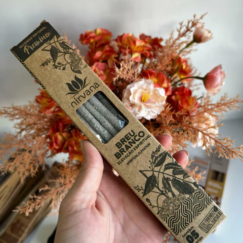 Incenso Natural Premium Nirvana Breu Branco – Elevação Espiritual - comprar online