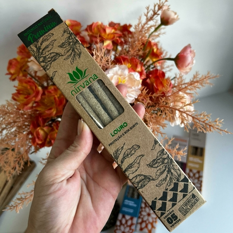 Incenso Natural Premium Nirvana Louro – Proteção e Boa Sorte - comprar online