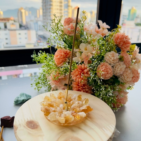 Incensário de Pedras Naturais - Citrino - comprar online