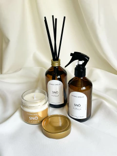 Kit Chá Branco Snö (Aromatizador de Ambiente, Difusor de Varetas e Vela Aromática) na internet