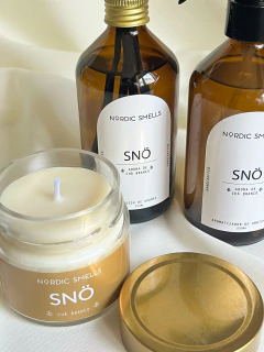 Kit Chá Branco Snö (Aromatizador de Ambiente, Difusor de Varetas e Vela Aromática) - Nordic Smells