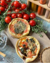 QUICHE Queijo Com Tomate e Pesto (Branca - 4 unid)
