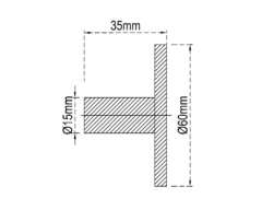 Gancho Gemini 6,0cm - Preto - Brax