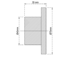 Puxador Apollo 7,5cm - Corten na internet