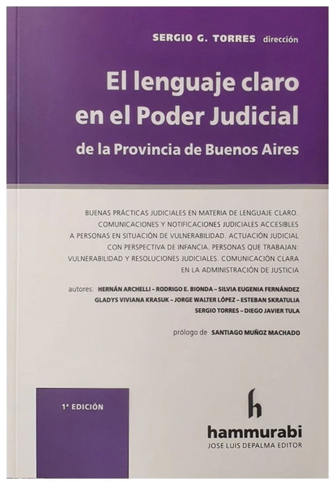 El lenguaje claro en el poder judicial de la Provincia de Bs As