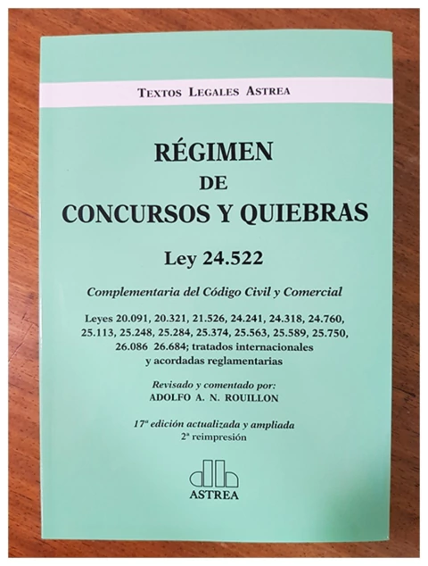 Regimen de concursos y quiebras. Ley 24.522