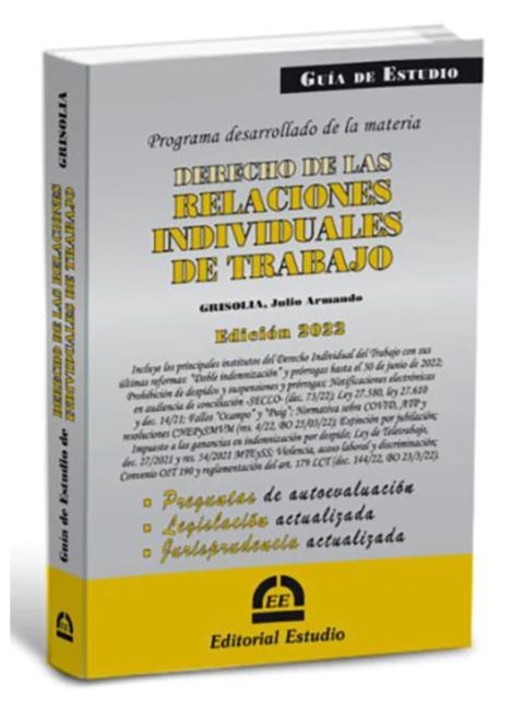 Guia de Estudio: Derecho de las Relaciones Individuales de Trabajo