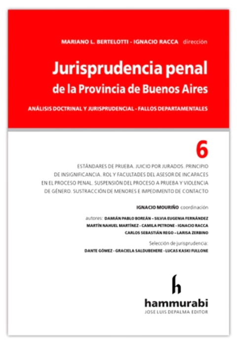 Jurisprudencia Penal de la Provincia de Buenos Aires. 6