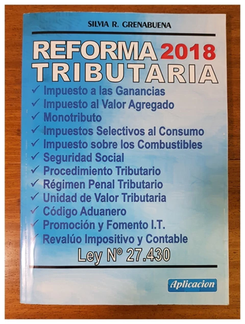 Reforma tributaria 2018 Ley 27.430