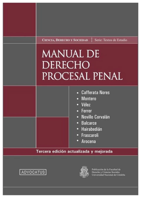 Manual de derecho procesal penal