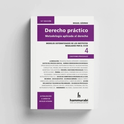 Derecho práctico. Metodología aplicada al derecho. Volumen 4. (16ª edición actualizada y ampliada)