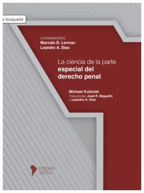 La ciencia de la parte especial del derecho penal