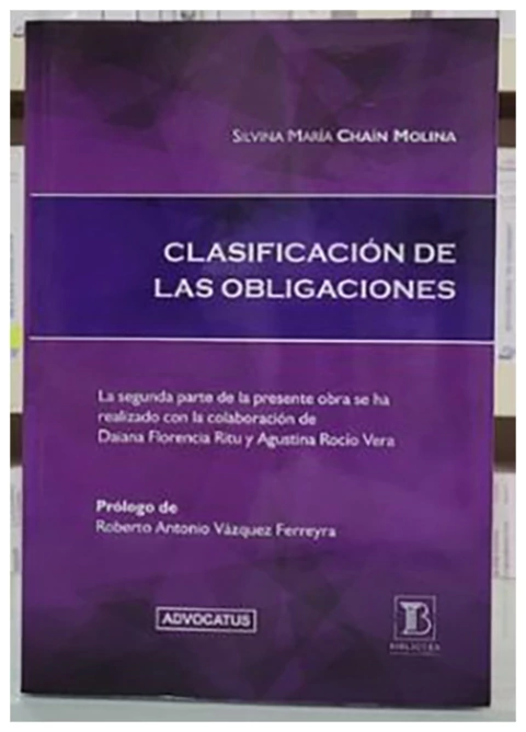 Clasificación de las Obligaciones