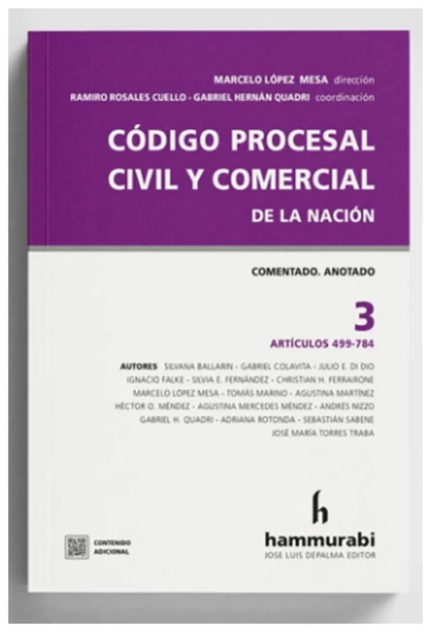 Codigo Procesal Civil y Comercial de la Nacion. Vol. 3