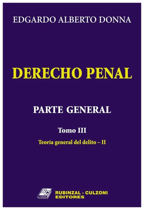Derecho penal. Parte general. Tomo 3