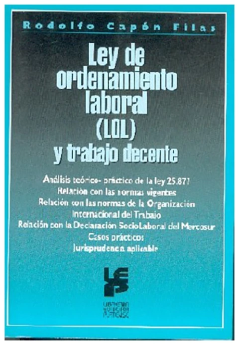Ley de ordenamiento laboral y trabajo decente