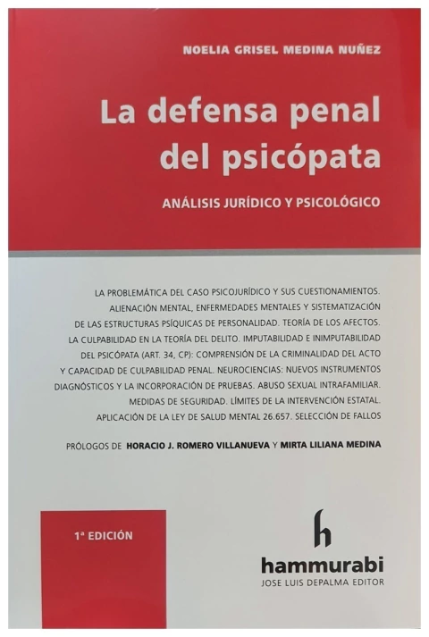 La defensa penal del psicópata