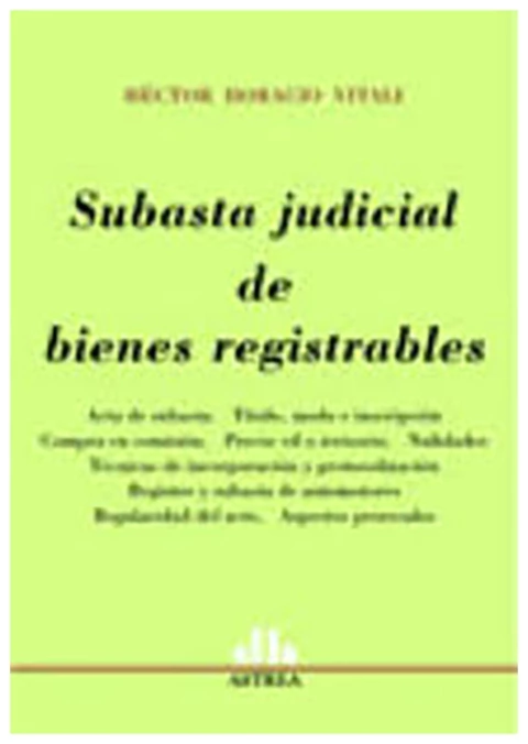 Subasta judicial de bienes registrables