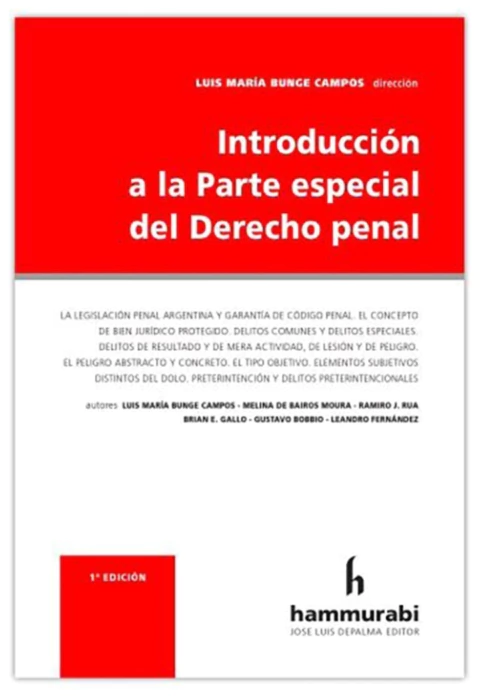 Introducción a la Parte Especial del Derecho Penal