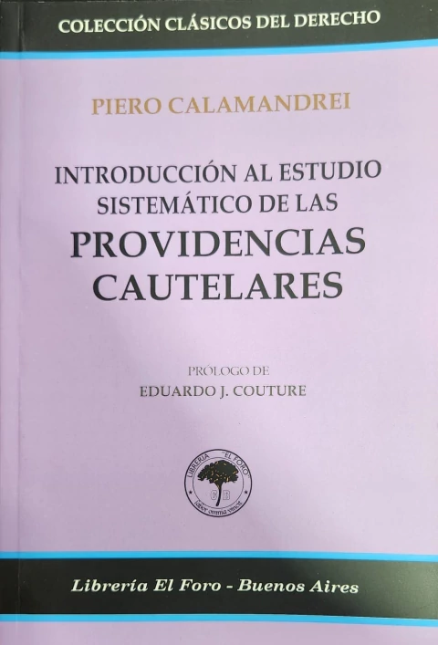Introduccion al estudio sistematico de las providencias cautelares