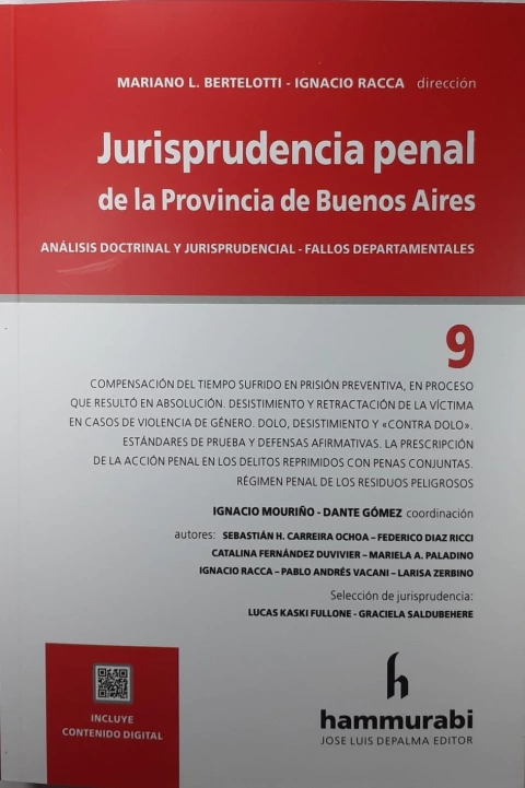 Jurisprudencia penal de la Provincia de Buenos Aires. Vol 9