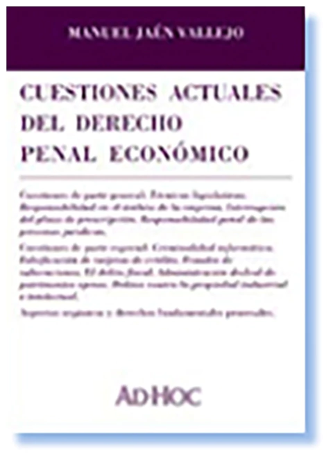 Cuestiones actuales del derecho penal economico