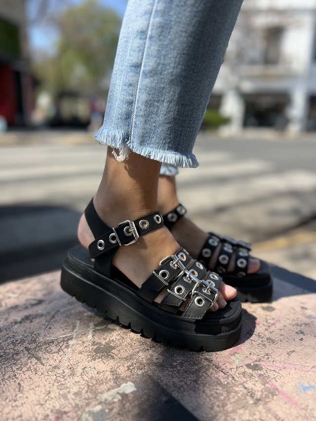 SANDALIA ARUBA TAP CUERO NEGRO thumbnail 2