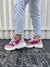 ZAPATILLAS GINNY GAMUZA GRIS Y CROCO PINK - tienda online