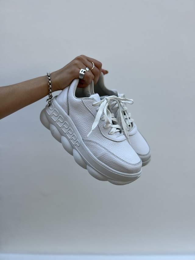 Zapatillas Nébula Cuero Blanco thumbnail 2