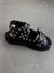 Imagen de SANDALIA CLARISSA TAP CUERO NEGRO CON ARANDELAS