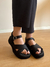 SANDALIA KAIA FUNK CUERO NEGRO LISO - tienda online
